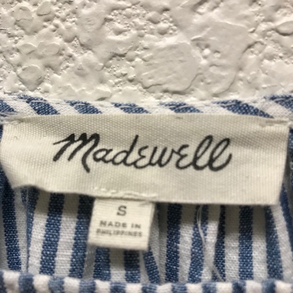 MADEWELL Striped Convertible Cold Shoulder Top - Picture 4 of 8